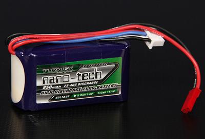 N850.3S.25 Turnigy nano-tech 850mah 3S 25~40C Lipo Pack (11899)